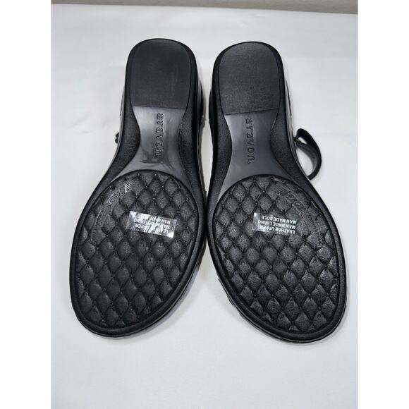 NWOT Aravon Clarissa Black Leather Fisherman Comfort Sandals 11 EE Extra Wide - Picture 9 of 9